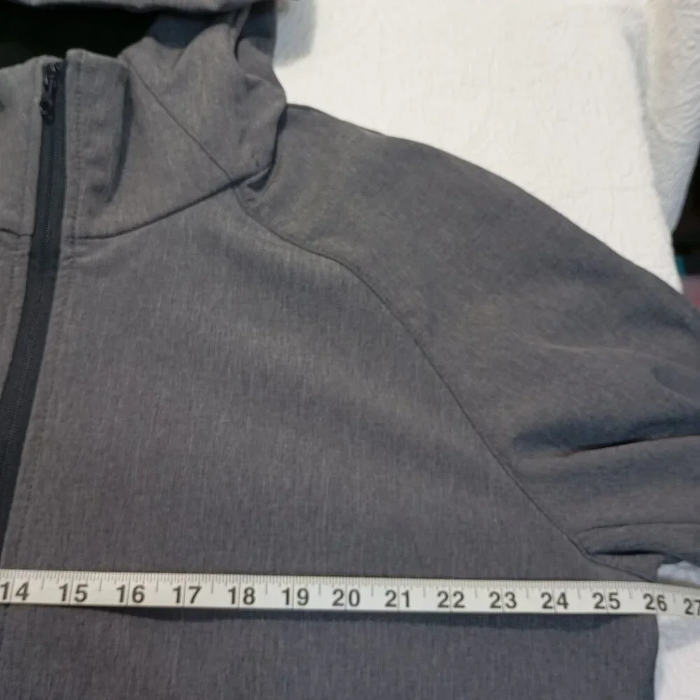 Banana Republic XL Gray Hooded Jacket With Full Zip & Pockets